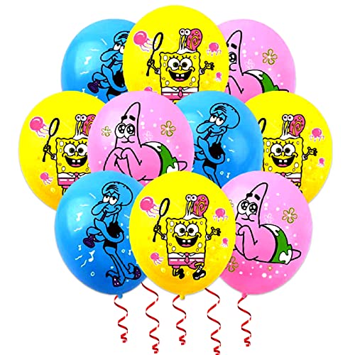 30PCS SpongeBob Party Geburtstags Luftballons, spongebob schwammkopf Luftballons, SpongeBob Thema Geburtstag Dekoration Luftballons, SpongeBob Geburtstag Dekoration von Yisscen