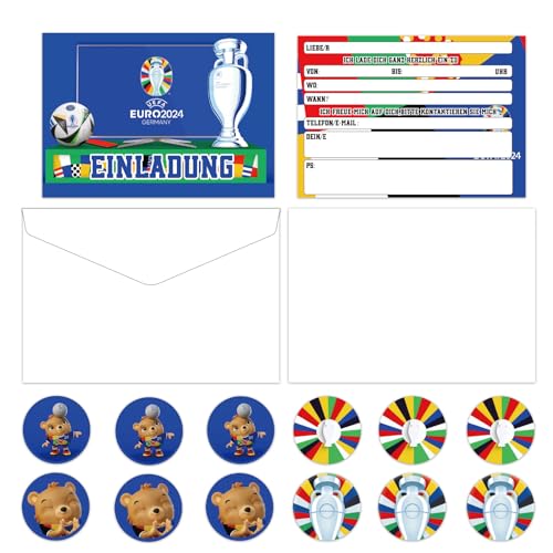 Fussball Einladungskarten, Fußball Einladungskarten Kindergeburtstag, 12 Einladungskarten + 12 Umschläge + 12 kleine Etiketten, Für Jungs Und Mädchen, Geburtstagskarte Fussball Party Einladungen (B) Fussball Einladungskarten, Fußball Einladungskarten Kindergeburtstag, 12 Einladungskarten + 12 Umschläge + 12 kleine Etiketten, Für Jungs Und Mädchen, Geburtstagskarte Fussball Party Einladungen (B) von Yisscen