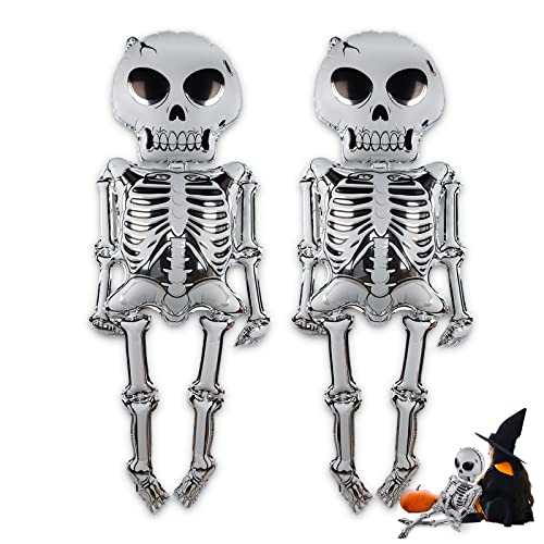 Halloween Skelett Ballon,Halloween Party Luftballons,XXL Kinder Skelett Folienballon Helium Ballons,für Halloween,Kinder Party Deko, Fasching Karneval Garten Horrorparty,Spukhausdekoration (86*158cm) Halloween Skelett Ballon,Halloween Party Luftballons,XXL Kinder Skelett Folienballon Helium Ballons,für Halloween,Kinder Party Deko, Fasching Karneval Garten Horrorparty,Spukhausdekoration (86*158cm) von Yisscen