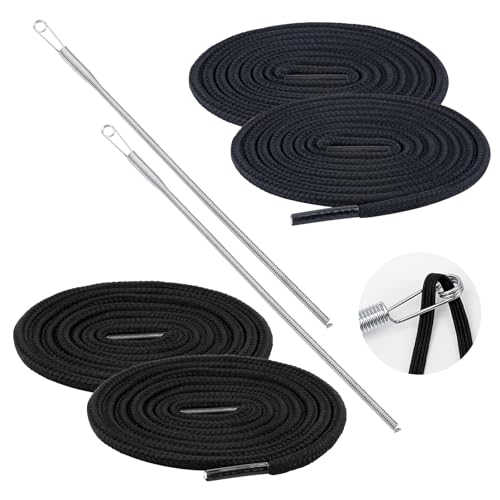Yistoi 4 Stück Kordel für Jogginghose, Kordel für Hoodie, 50 cm Jogginghose Band Hosenbänder, Kordelzug Jogginghose, für Trainingshosen, Hoodies, Jacken, Sweatshirts (Schwarz) von Yistoi