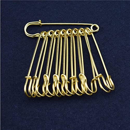 Extra große Sicherheitsnadeln, Metall, strapazierfähig, Deckennadeln für Schmuck, Handwerk, 10 cm, Goldfarben, 10 Stück von Yitaocity