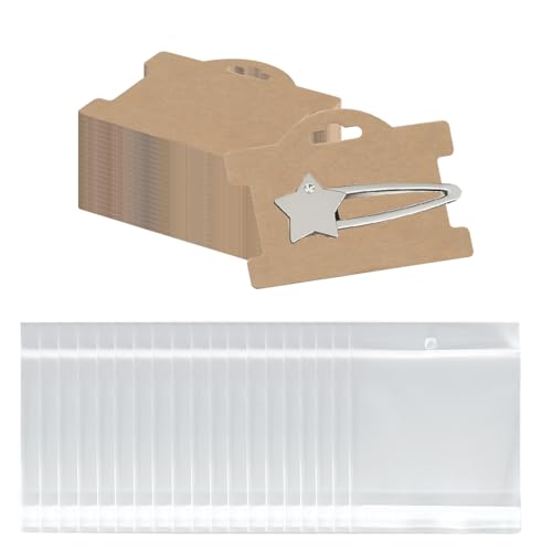 100 Stück Armband-Display-Karten mit transparenter Tasche, 9,7 x 7,4 cm, hängende Schmuckkarten, Verpackung für kleine Unternehmen, leere Armband-Papierhalter für den Verkauf von Halsketten, Ohrringen 100 Stück Armband-Display-Karten mit transparenter Tasche, 9,7 x 7,4 cm, hängende Schmuckkarten, Verpackung für kleine Unternehmen, leere Armband-Papierhalter für den Verkauf von Halsketten, Ohrringen von Yitexin