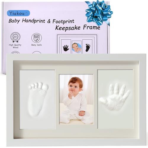 Yiukou Baby-Handabdruck Fußabdruck Makers Kit Andenken Foto gerahmte Bilder für Neugeborene Baby Geschenke personalisiert Baby Meilenstein Geschenk Erinnerungs-Bilderrahmen für Baby-Wunschliste Yiukou Baby-Handabdruck Fußabdruck Makers Kit Andenken Foto gerahmte Bilder für Neugeborene Baby Geschenke personalisiert Baby Meilenstein Geschenk Erinnerungs-Bilderrahmen für Baby-Wunschliste von Yiukou