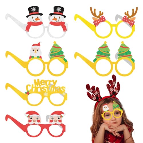 Yiurse Holiday Glasses - Holiday Christmas Party Glasses Frames Decoration | Christmas Costume Eyeglasses Photo Booth Props von Yiurse