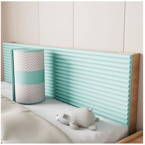 Yiustldd Antikollisions-Wandpolster für Kinder, Selbstklebende gepolsterte Wandpaneele, Tatami-Wandaufkleber für Schlafzimmer, Kinderzimmer, Kinderzimmer,Blau,15x200cm von Yiustldd