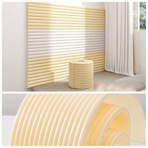 Yiustldd Schaumstoff-Eckenschutz für Kinder, 20 x 200 cm breite Schaumstoff-Sicherheitsstreifen, 1 cm Dicker Selbstklebender Antikollisions-Polsterpuffer,Gelb von Yiustldd