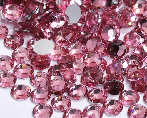 Yixinly 10000 Stück SS12 3mm Strasssteine, Glitzersteine Nägel, Runder Kristalle Steinchen für Nägel, DIY-Kunsthandwerk, Kleidung, Handyhüllen, Schuhe, Taschen (Rosa) von Yixinly