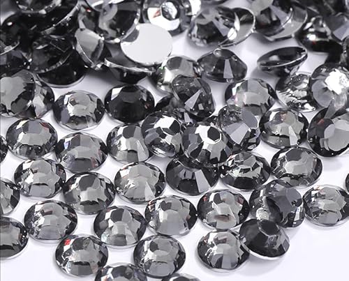 Yixinly 10000 Stück SS6 2mm Strasssteine, Glitzersteine Nägel, Strasssteine zum Kleben auf Stoff, Runder Kristalle Steinchen für Nägel, DIY Kleidung, Handyhüllen, Schuhe, Taschen (Grau) von Yixinly