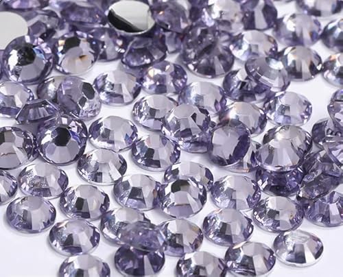 Yixinly 10000 Stück SS6 2mm Strasssteine, Glitzersteine Nägel, Strasssteine zum Kleben auf Stoff, Runder Kristalle Steinchen für Nägel, DIY Kleidung, Handyhüllen, Schuhe, Taschen (Hellviolett) von Yixinly