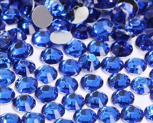 Yixinly 10000 Stück SS6 2mm Strasssteine, Glitzersteine Nägel, Strasssteine zum Kleben auf Stoff, Runder Kristalle Steinchen für Nägel, DIY-Kunsthandwerk, Handyhüllen, Schuhe, Taschen (Blau) von Yixinly