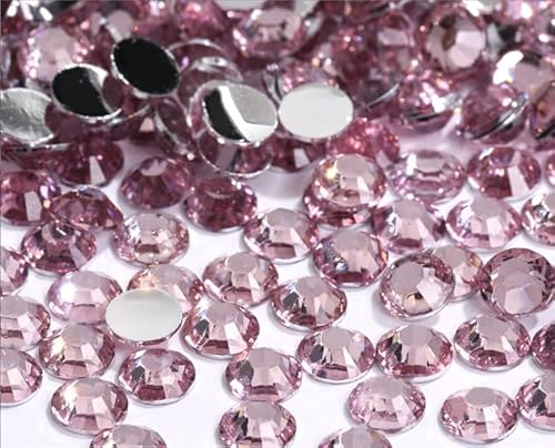 Yixinly 10000 Stück SS6 2mm Strasssteine, Glitzersteine Nägel, Strasssteine zum Kleben auf Stoff, Runder Kristalle Steinchen für Nägel, DIY-Kunsthandwerk, Handyhüllen, Schuhe, Taschen (hellrosa) von Yixinly