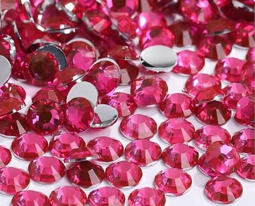 Yixinly 10000 Stück SS6 2mm Strasssteine, Glitzersteine Nägel, Strasssteine zum Kleben auf Stoff, Runder Kristalle Steinchen für Nägel, Kleidung, Handyhüllen, Schuhe, Taschen (Fuchsia) von Yixinly