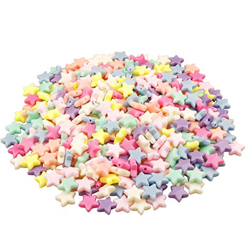 Yixuan Pony Perlen 400pcs 14mm DIY Perlen Bunte Perlen kleine Acryl Perlen Kunststoff Perlen für die Schmuckherstellung, Wohnkultur, Armband, Halskette, Bag Dangler, Schlüsselbund von Yixuan
