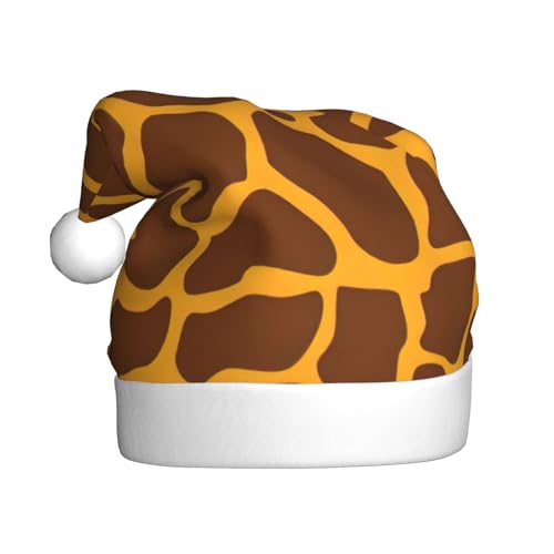 Yiyilong Weihnachtsmütze für Erwachsene, Plüsch, dekorativ, Giraffen-Druck, Uni, Weihnachtsmannmütze für Weihnachtszubehör Yiyilong Weihnachtsmütze für Erwachsene, Plüsch, dekorativ, Giraffen-Druck, Uni, Weihnachtsmannmütze für Weihnachtszubehör von Yiyilong