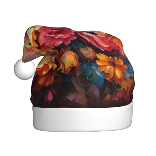 Yiyilong Weihnachtsmütze für Erwachsene, Plüsch, dekorativ, Sonnenblumen-, Schmetterlings-Druck, Uni, Weihnachtsmannmütze für Weihnachtszubehör Yiyilong Weihnachtsmütze für Erwachsene, Plüsch, dekorativ, Sonnenblumen-, Schmetterlings-Druck, Uni, Weihnachtsmannmütze für Weihnachtszubehör von Yiyilong