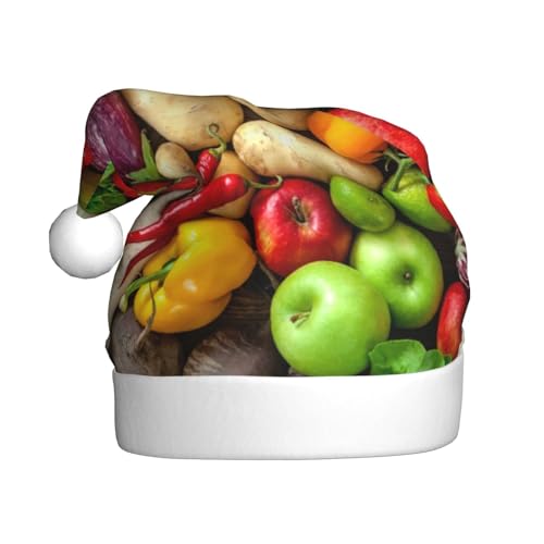 Yiyilong Weihnachtsmütze für Erwachsene, Plüsch, dekorativ, frisches Obst und Gemüse, Uni, Weihnachtsmannmütze für Weihnachtszubehör Yiyilong Weihnachtsmütze für Erwachsene, Plüsch, dekorativ, frisches Obst und Gemüse, Uni, Weihnachtsmannmütze für Weihnachtszubehör von Yiyilong