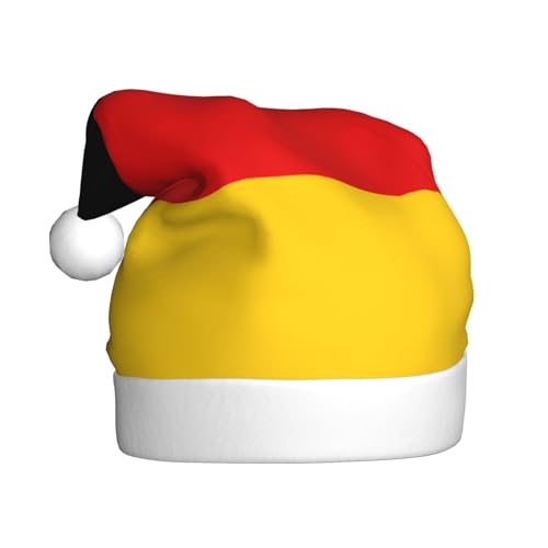 Yiyilong Weihnachtsmütze für Erwachsene, Plüsch, dekorative deutsche Flagge, Uni, Weihnachtsmannmütze für Weihnachtsaccessoires Yiyilong Weihnachtsmütze für Erwachsene, Plüsch, dekorative deutsche Flagge, Uni, Weihnachtsmannmütze für Weihnachtsaccessoires von Yiyilong