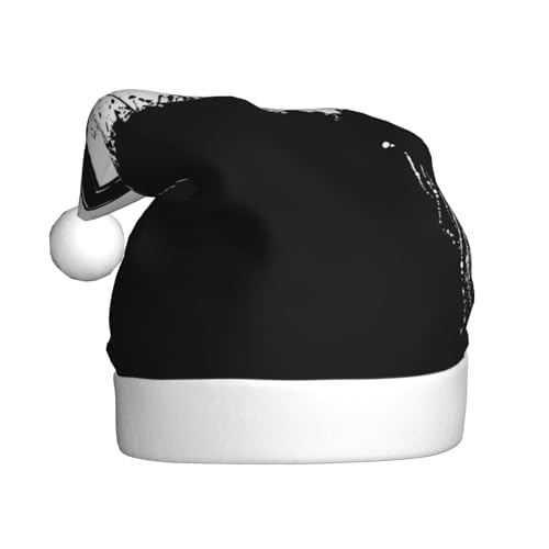 Yiyilong Weihnachtsmütze für Erwachsene, Plüsch, dekorativer Klavierdruck, Uni, Weihnachtsmannmütze für Weihnachtszubehör Yiyilong Weihnachtsmütze für Erwachsene, Plüsch, dekorativer Klavierdruck, Uni, Weihnachtsmannmütze für Weihnachtszubehör von Yiyilong
