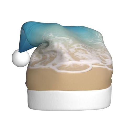 Yiyilong Weihnachtsmütze für Erwachsene, Plüsch, dekorativer Meereshintergrund, 1 Druck, Uni, Weihnachtsmannmütze für Weihnachtszubehör Yiyilong Weihnachtsmütze für Erwachsene, Plüsch, dekorativer Meereshintergrund, 1 Druck, Uni, Weihnachtsmannmütze für Weihnachtszubehör von Yiyilong