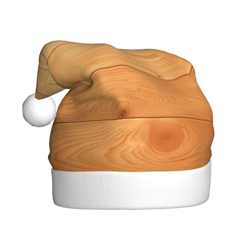 Yiyilong Weihnachtsmütze für Erwachsene, Plüsch, mit altem Holztafel, Uni, Weihnachtsmannmütze für Weihnachtszubehör Yiyilong Weihnachtsmütze für Erwachsene, Plüsch, mit altem Holztafel, Uni, Weihnachtsmannmütze für Weihnachtszubehör von Yiyilong