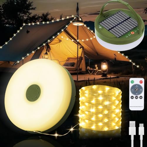 Yizhet 22m Camping Lichterkette Solar – Wiederaufladbare Aufrollbar Outdoor LED Lichterkette mit USB 9 Beleuchtungsmodi, wasserdicht, tragbar, perfekt für Camping und Garten Yizhet 22m Camping Lichterkette Solar – Wiederaufladbare Aufrollbar Outdoor LED Lichterkette mit USB 9 Beleuchtungsmodi, wasserdicht, tragbar, perfekt für Camping und Garten von Yizhet