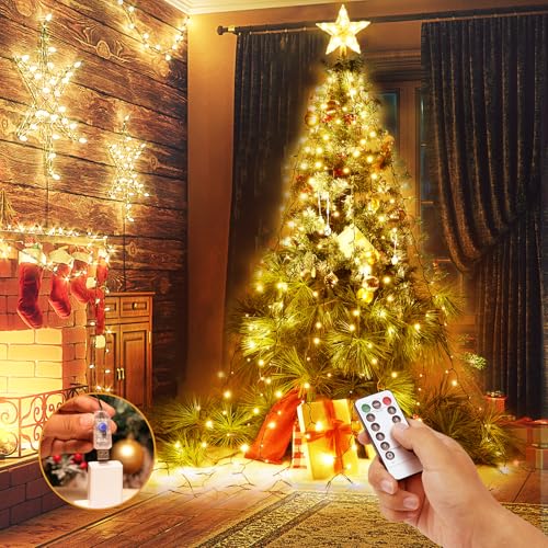 Yizhet LED Weihnachtsbaumlichterkette - 280 LEDs, 8 Stränge à 2m, Warmweiß, Für Innen & Außen, Ideal für Weihnachtsdeko Yizhet LED Weihnachtsbaumlichterkette - 280 LEDs, 8 Stränge à 2m, Warmweiß, Für Innen & Außen, Ideal für Weihnachtsdeko von Yizhet