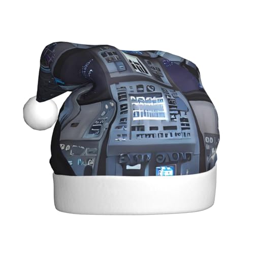 Cabin of the Future Weihnachtsmütze für Erwachsene. Festliche Weihnachtsmütze mit Bommel, Unisex-Kappe für Weihnachtsfeiern. von Yizhiyz