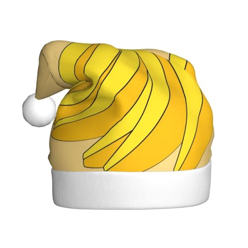 Cartoon-Bananen-Weihnachtsmütze für Erwachsene. Festliche Weihnachtsmütze mit Bommel, Unisex-Kappe für Weihnachtsfeiern. Cartoon-Bananen-Weihnachtsmütze für Erwachsene. Festliche Weihnachtsmütze mit Bommel, Unisex-Kappe für Weihnachtsfeiern. von Yizhiyz