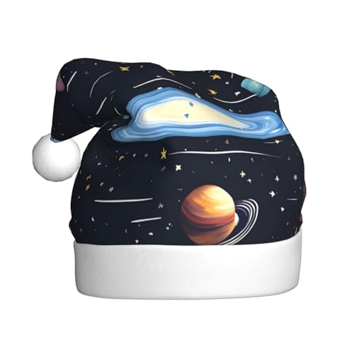 Die Solar-Familien-Weihnachtsmütze für Erwachsene. Festliche Weihnachtsmütze mit Bommel, Unisex-Kappe für Weihnachtsfeiern. von Yizhiyz