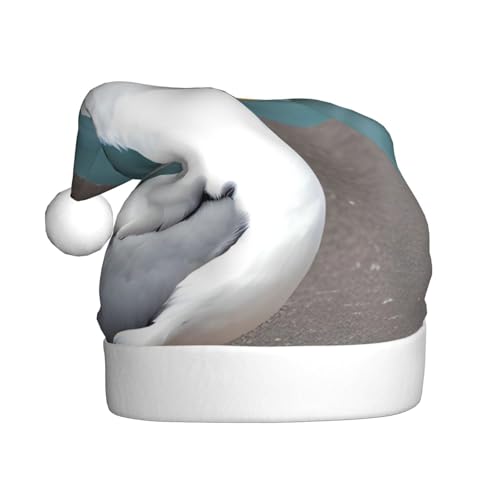 Niedliche Möwen-Weihnachtsmütze für Erwachsene. Festliche Weihnachtsmütze mit Bommel, Unisex-Kappe für Weihnachtsfeiern. Niedliche Möwen-Weihnachtsmütze für Erwachsene. Festliche Weihnachtsmütze mit Bommel, Unisex-Kappe für Weihnachtsfeiern. von Yizhiyz
