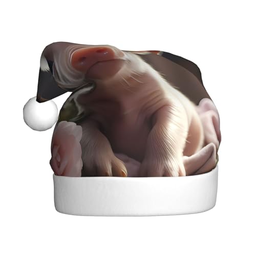 Niedliche Weihnachtsmütze für Erwachsene, festliche Weihnachtsmütze mit Bommel, Unisex-Kappe für Weihnachtsfeiern. von Yizhiyz