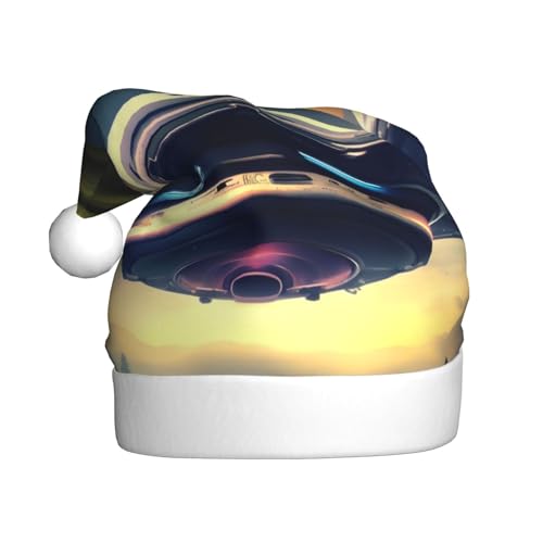 Ufo Landing Weihnachtsmütze für Erwachsene. Festliche Weihnachtsmütze mit Bommel, Unisex-Kappe für Weihnachtsfeiern Ufo Landing Weihnachtsmütze für Erwachsene. Festliche Weihnachtsmütze mit Bommel, Unisex-Kappe für Weihnachtsfeiern von Yizhiyz