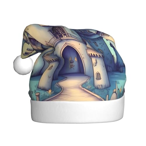 Weihnachtsmütze für Erwachsene, festliche Weihnachtsmütze mit Bommel, unisex, für Weihnachtsfeiern von Yizhiyz