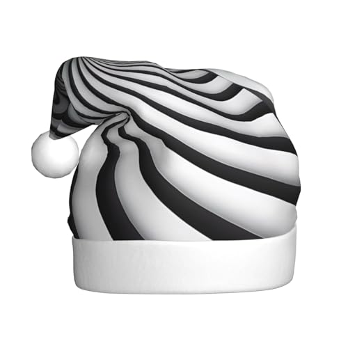 Weihnachtsmütze mit Spirale und optischer Täuschung für Erwachsene. Festliche Weihnachtsmütze mit Bommel, Unisex-Kappe für Weihnachtsfeiern. von Yizhiyz
