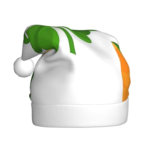 Weihnachtsmütze mit irischer Flagge für Erwachsene. Festliche Weihnachtsmütze mit Bommel, Unisex-Kappe für Weihnachtsfeiern. von Yizhiyz