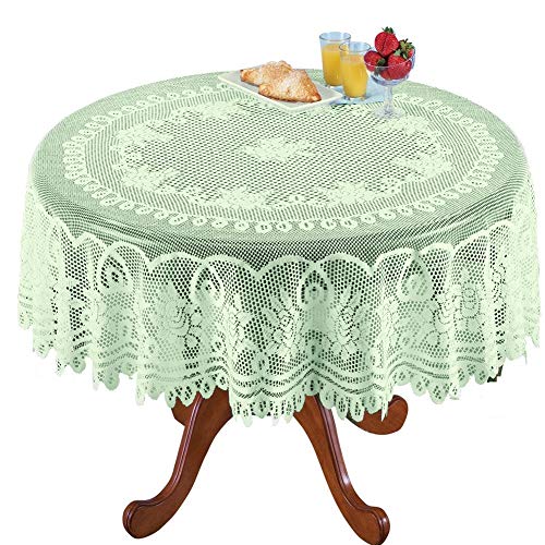 Yizunnu Grüne Spitze Tischdecke Rechteck Runde Vintage Tischtuch Abdeckung Party Hochzeit Durchmesser 70inch Yizunnu Grüne Spitze Tischdecke Rechteck Runde Vintage Tischtuch Abdeckung Party Hochzeit Durchmesser 70inch von Yizunnu