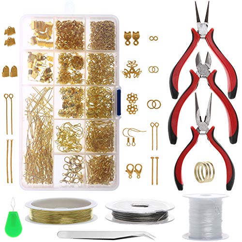 Yizunnu Starter-Set zur Schmuckherstellung, Reparaturwerkzeug-Set, Basteln gold von Yizunnu