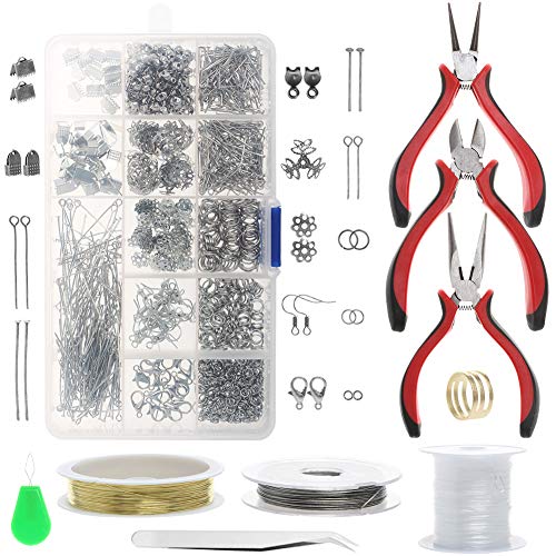 Yizunnu Starter-Set zur Schmuckherstellung, Reparaturwerkzeug-Set, Basteln silber Yizunnu Starter-Set zur Schmuckherstellung, Reparaturwerkzeug-Set, Basteln silber von Yizunnu