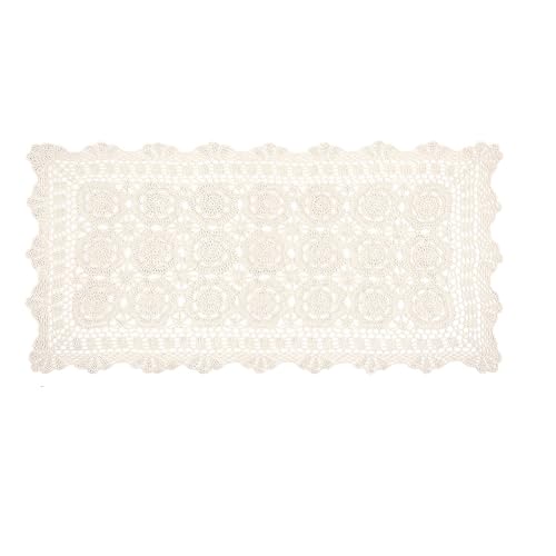 Yizunnu Vintage handgemachte Häkelspitze Deckchen rechteckig Baumwolle Tischdecke Abdeckung beige Sofa Handtuch 50 x 100 cm Yizunnu Vintage handgemachte Häkelspitze Deckchen rechteckig Baumwolle Tischdecke Abdeckung beige Sofa Handtuch 50 x 100 cm von Yizunnu