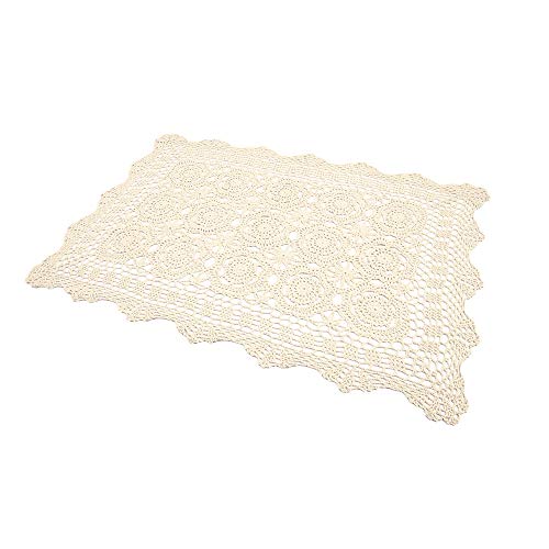 Yizunnu Vintage handgemachte Häkelspitze Deckchen rechteckig Baumwolle Tischdecke Abdeckung beige Sofa Handtuch 50 x 80 cm Yizunnu Vintage handgemachte Häkelspitze Deckchen rechteckig Baumwolle Tischdecke Abdeckung beige Sofa Handtuch 50 x 80 cm von Yizunnu