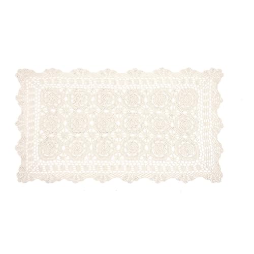 Yizunnu Vintage handgemachte Häkelspitze Deckchen rechteckig Baumwolle Tischdecke Abdeckung beige Sofa Handtuch 50 x 90 cm Yizunnu Vintage handgemachte Häkelspitze Deckchen rechteckig Baumwolle Tischdecke Abdeckung beige Sofa Handtuch 50 x 90 cm von Yizunnu