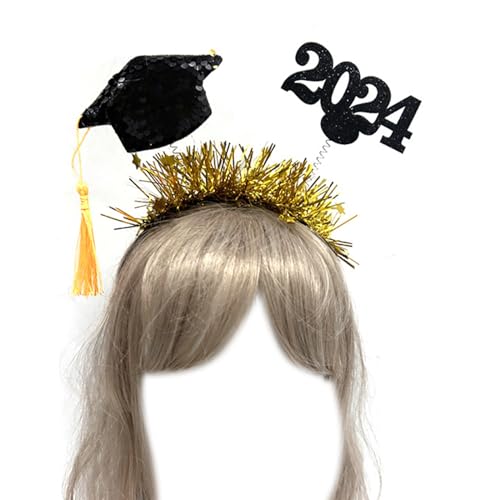 Lametta-Haarband, Abschlusshut, Stirnbänder, Junggesellenabschied, Dekoration für Abschlussfeier, Studentenkopfbedeckung Lametta-Haarband, Abschlusshut, Stirnbänder, Junggesellenabschied, Dekoration für Abschlussfeier, Studentenkopfbedeckung von Yjcnelcr