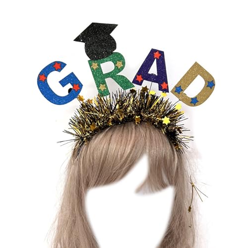 Lametta-Haarband, Abschlusshut, Stirnbänder, Junggesellenabschied, Dekoration für Abschlussfeier, Studentenkopfbedeckung Lametta-Haarband, Abschlusshut, Stirnbänder, Junggesellenabschied, Dekoration für Abschlussfeier, Studentenkopfbedeckung von Yjcnelcr