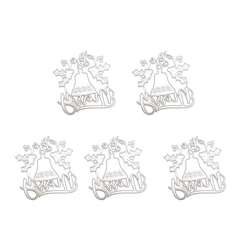 Yjcnelcr 5 Stück/Set Weihnachtsglocken Stanzformen Prägungen Weihnachten Metall Stanzformen für Scrapbooking Karte von Yjcnelcr