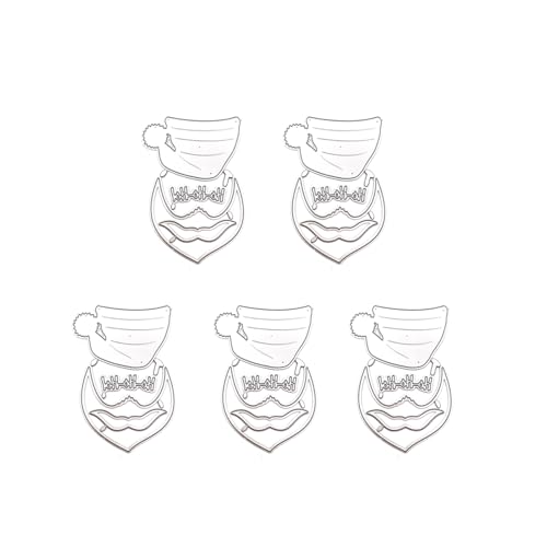 Yjcnelcr 5 Stück/Set Weihnachtsglocken Stanzformen Prägungen Weihnachten Metall Stanzformen für Scrapbooking Karte von Yjcnelcr