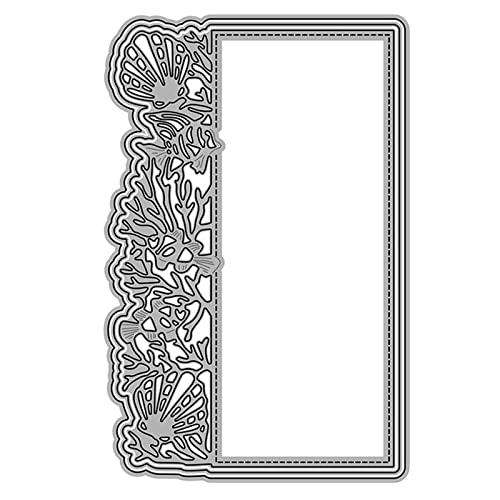 Yjcnelcr Metall-Stanzformen für Muschelrahmen, Stempel, Schablone für Prägung, Scrapbooking, Foto von Yjcnelcr