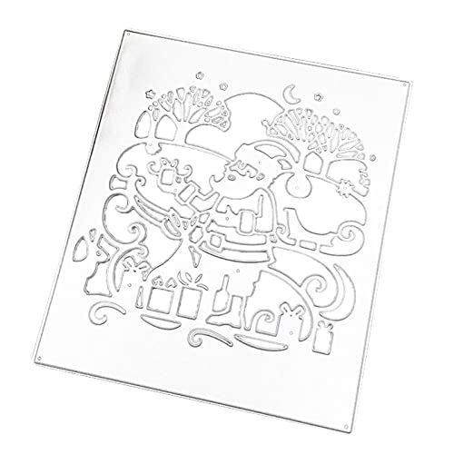 Yjcnelcr Metall-Stanzformen mit Weihnachtsmann-Motiv, Schablone für Prägung, Scrapbooking, Foto von Yjcnelcr