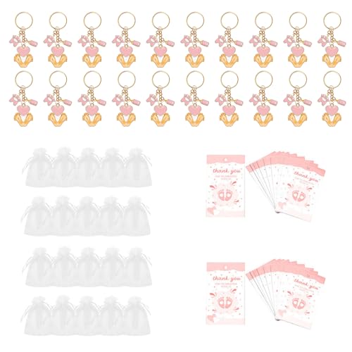 Yjcnelcr Schlüsselanhänger für Damen, Babyparty, Partyzubehör, elegante Babyparty, Fußabdruck, Schlüsselanhänger mit Flasche und Kleidung, Ornament-Schlüsselanhänger, Geschenke für Frauen und Mädchen Yjcnelcr Schlüsselanhänger für Damen, Babyparty, Partyzubehör, elegante Babyparty, Fußabdruck, Schlüsselanhänger mit Flasche und Kleidung, Ornament-Schlüsselanhänger, Geschenke für Frauen und Mädchen von Yjcnelcr