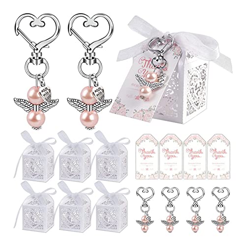 Yjcnelcr Schlüsselanhänger für Damen, Set mit 144 Engeln, Schlüsselringe, Taufgeschenkboxen, Kraftpapier, Partyzubehör für Gäste, Hochzeit, Geburtstag, Party, Schlüsselanhänger, Geschenke für Frauen Yjcnelcr Schlüsselanhänger für Damen, Set mit 144 Engeln, Schlüsselringe, Taufgeschenkboxen, Kraftpapier, Partyzubehör für Gäste, Hochzeit, Geburtstag, Party, Schlüsselanhänger, Geschenke für Frauen von Yjcnelcr