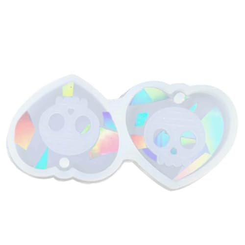 Yjcnelcr Silikonform für Ohrringe, Anhänger, Totenkopf, Herz, Ohrringe, Harz, Totenkopf, Ohrringe, Charm, Epoxid-Formen Yjcnelcr Silikonform für Ohrringe, Anhänger, Totenkopf, Herz, Ohrringe, Harz, Totenkopf, Ohrringe, Charm, Epoxid-Formen von Yjcnelcr